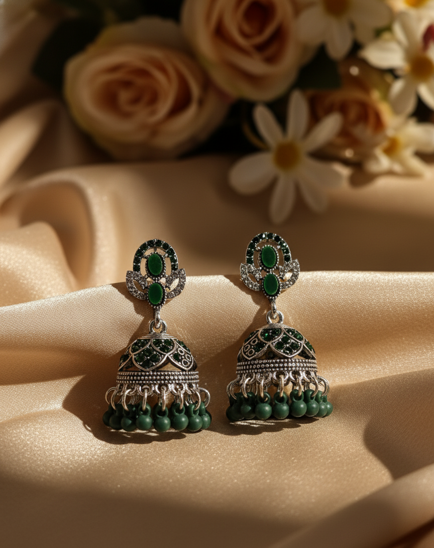 Vibrant & Enchanting Jhumka Earrings – A Splash of Color for Every Style