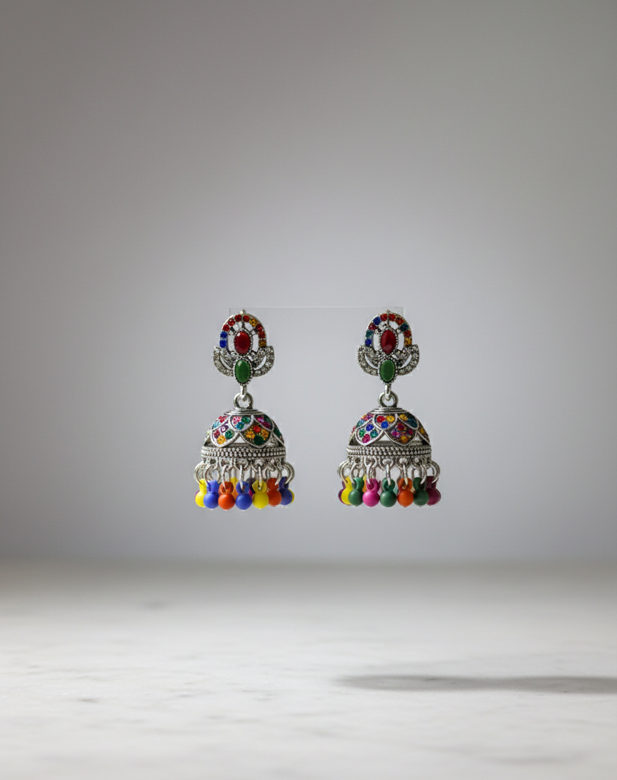 Vibrant & Enchanting Jhumka Earrings – A Splash of Color for Every Style