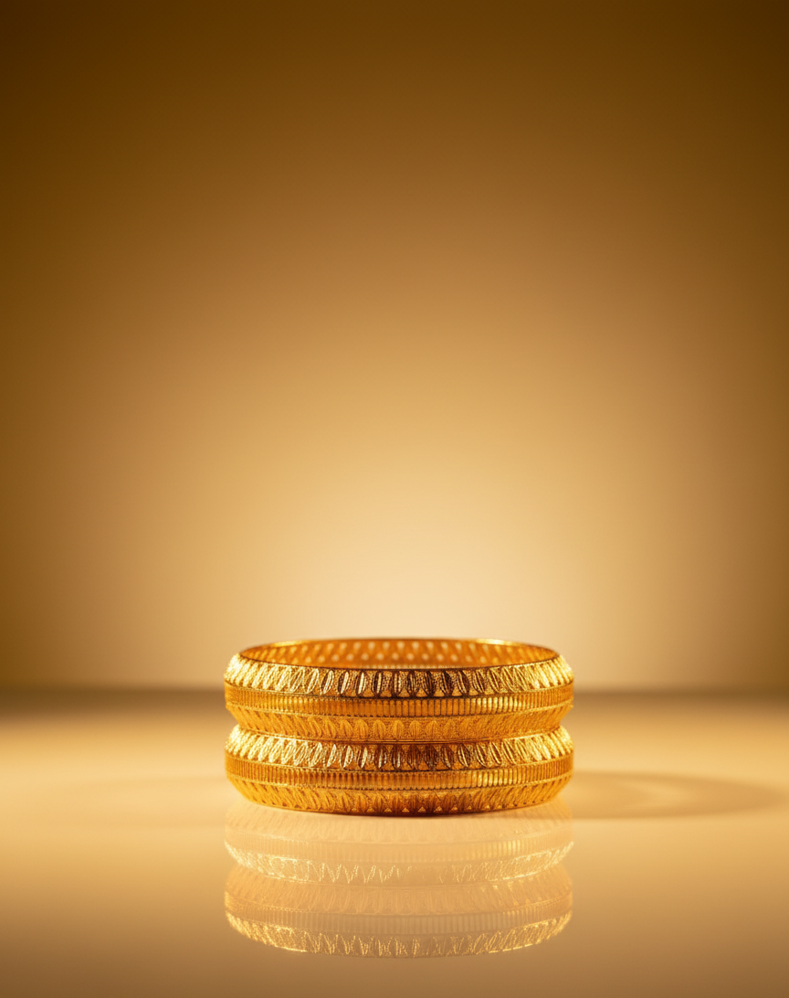 Exquisite China Gold Bangles –(Size 62)