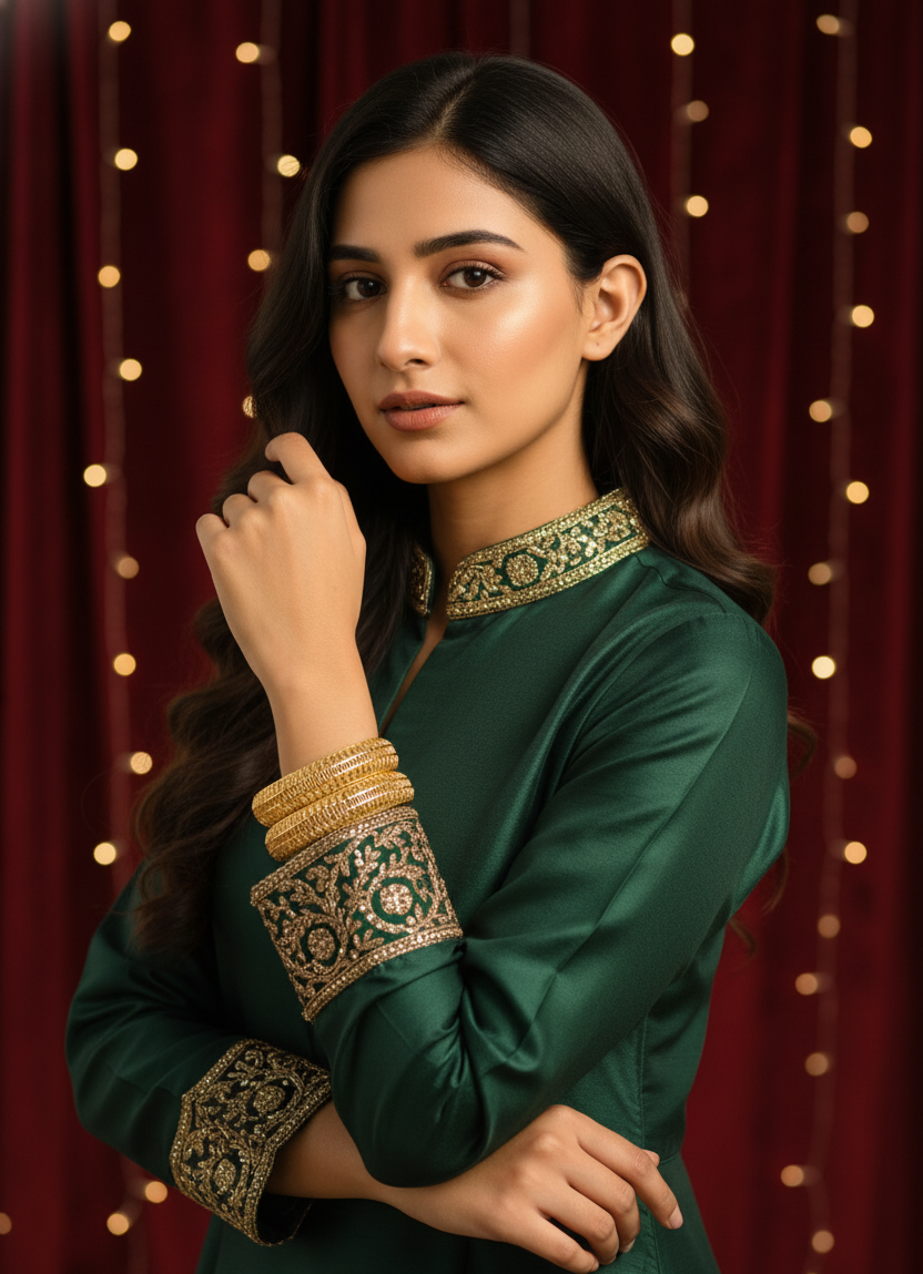 Exquisite China Gold Bangles –(Size 62)