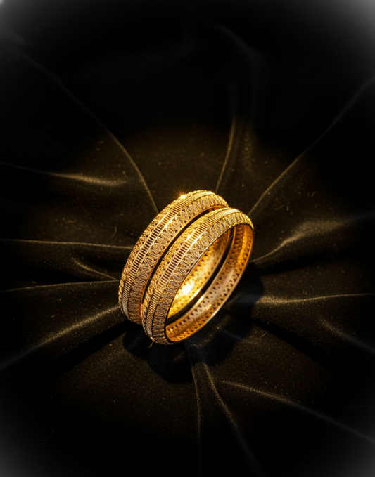 Exquisite China Gold Bangles –(Size 62)