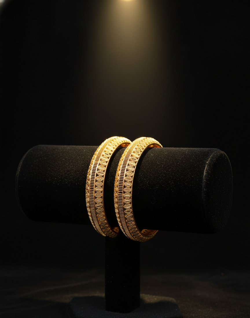 Exquisite China Gold Bangles –(Size 62)