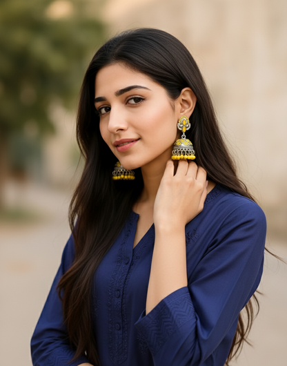 Vibrant & Enchanting Jhumka Earrings – A Splash of Color for Every Style