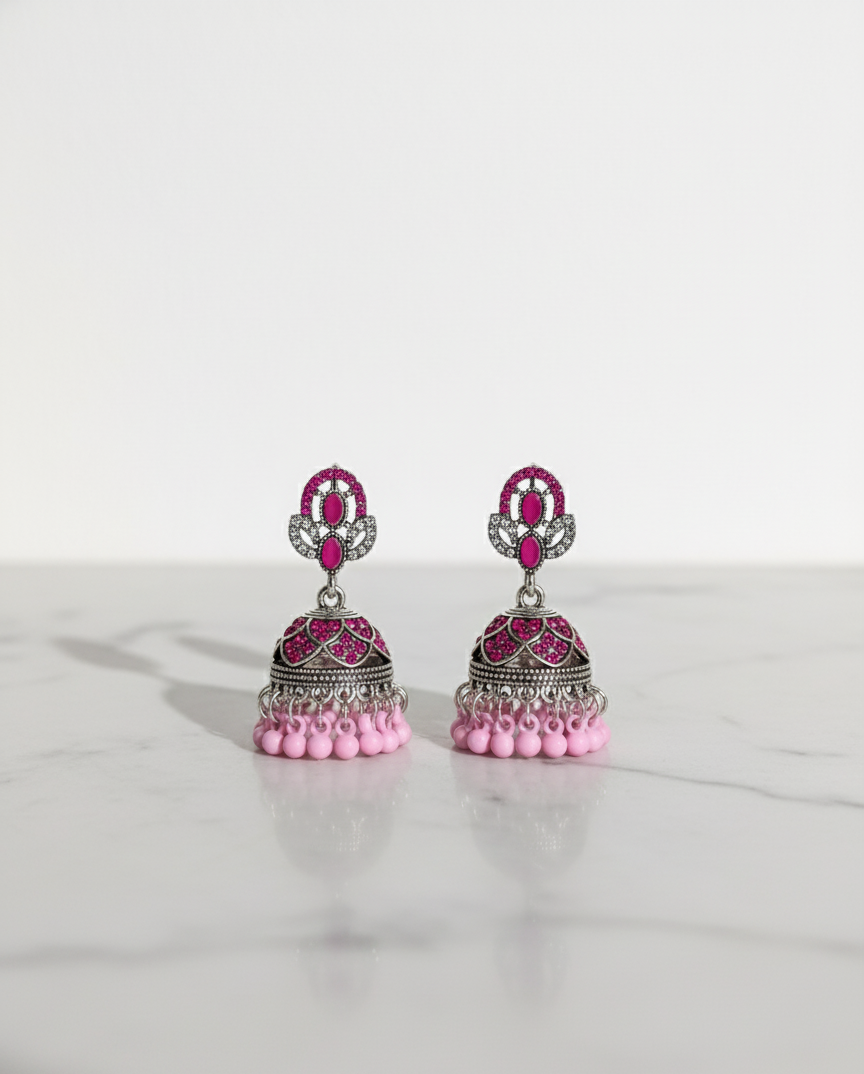 Vibrant & Enchanting Jhumka Earrings – A Splash of Color for Every Style