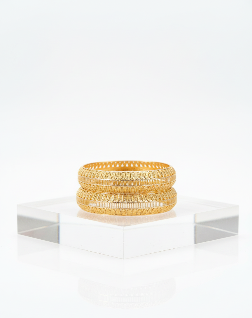 Exquisite China Gold Bangles –(Size 62)