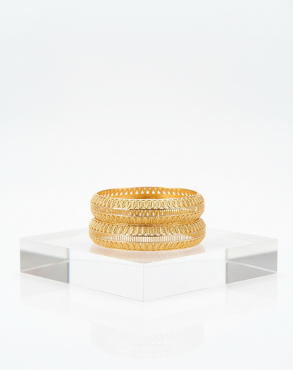 Exquisite China Gold Bangles –(Size 62)