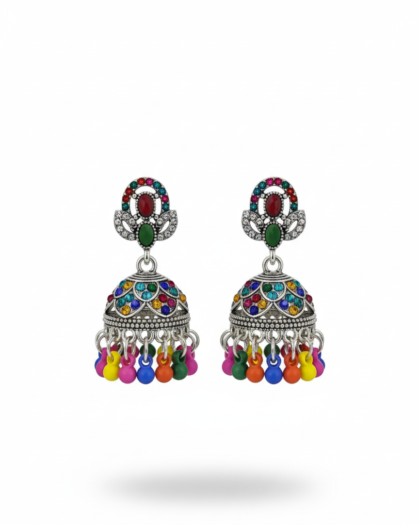 Vibrant & Enchanting Jhumka Earrings – A Splash of Color for Every Style