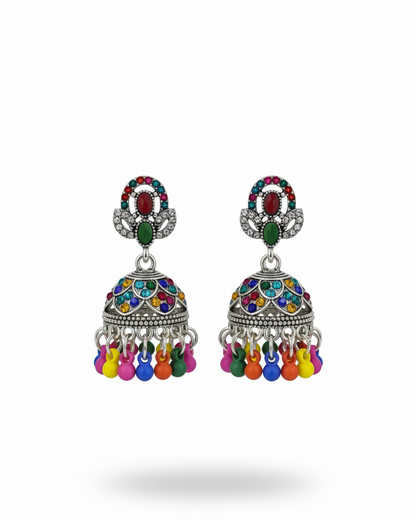 Vibrant & Enchanting Jhumka Earrings – A Splash of Color for Every Style